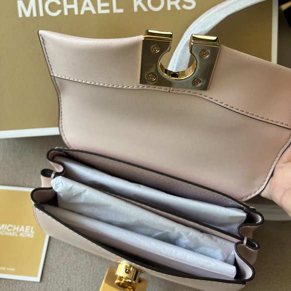 Brand New! Michael Kors Cross-Body Purse in this season's "it" color - blush. - Picture 5 of 9